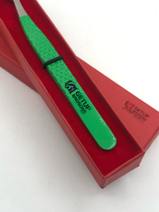 Meilleur revêtement en poudre de céleri de haute qualité Volume russe Pince à épiler en acier inoxydable pour extensions de cils Logo personnalisé Instruments de beauté - Product Image 5