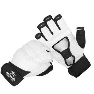 MMA-guantes de boxeo de cuero mezclado con soporte de muñeca, Color negro, 8oz, 10oz, 12oz, 14oz, 16oz, OEM personalizado - Product Image 1