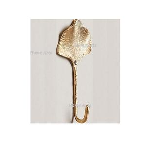 ตะขอแขวนผ้าอลูมิเนียมแบบแขวนผนังตะขอแขวนรูปใบไม้สีทองดีไซน์มาตรฐาน - Product Image 3