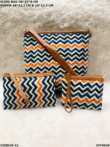 Ikkat Fabric Combo <b>Evening</b> <b>Bags</b> with Cotton Lining Premium Material for Stylish Occasions - Product Image 6