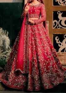 NEWLY--BEAUTIFUL BRIDAL LEHENGA, <b>BLOUSE</b> WITH DUPATTA DRESS Embellished DABKA, ZARI Work for Wedding @ 2022 - Product Image 2