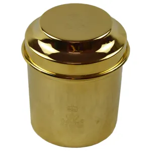 装饰黄铜金属设计曲奇罐新闪亮整理设计咖啡和茶容器最适合厨具装饰设计
