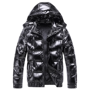 Nouvelle veste en duvet matelassée d'hiver sur mesure veste en duvet imperméable brillante - Product Image 2