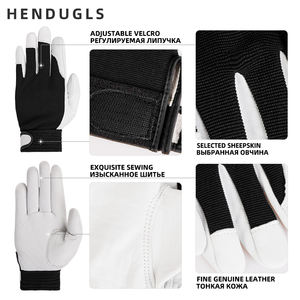Guantes de seguridad de cuero de cabra para jardinería, accesorio mecánico automático para conducción, montaje - Product Image 6