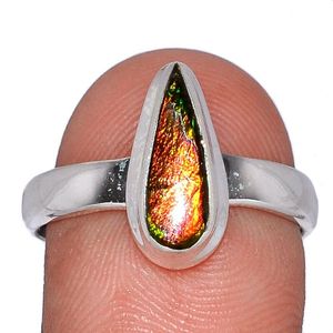 Anillos Antiguos de Plata de Ley 925 con Piedra Preciosa de Amolita, Joyería Hecha a Mano para Mujeres Hermosas, Precio al por Mayor ODM OEM - Product Image 1