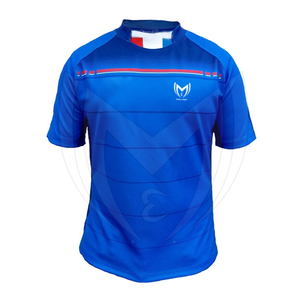 Camiseta de Rugby de Alta Calidad y Duradera de Spandex/Algodón para Hombre, Transpirable, Tallas Grandes, Anti-UV, Secado Rápido, Antibacteriana, MOQ Bajo, Fútbol - Product Image 2