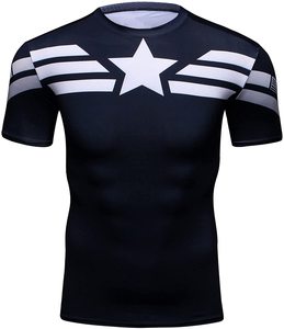 Protector de sarpullido para surfear para hombre, protector anti-uv de manga corta, multicolor, logo personalizado - Product Image 3
