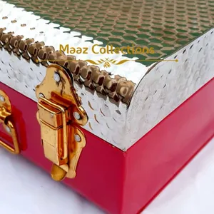 Supplier Of metal Trunk Box Set Of Two Handmade Luxury Fancy Storage Containers Traditional Designer Affordable Trunk Boxes