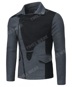 Chaqueta Vintage con botones para hombre, chaqueta de moda embellecedora con cremallera para invierno, venta al por mayor - Product Image 2