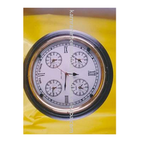 Jam dinding kayu Quartz jam dinding gaya antik Modern dengan tampilan jarum untuk penempatan belajar di rumah