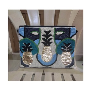 Indian Modern Bohemian Summer Embroidery Designer Handmade <b>Beaded</b> Messenger Bags Light Weight <b>Large</b> Capacity Women Evening Bags - Product Image 3