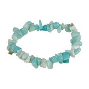 สร้อยข้อมือลูกปัดชิป Amazonite เกรด AAA อัญมณีขัดเงาแบบดิบขายส่ง - Product Image 5