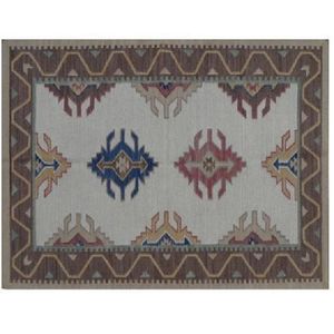 Ensemble de tapis de bain antidérapants en laine de coton et soie de créateur 100% carré tufté à la main pour la maison ou les voyages Pet Friendly - Product Image 1