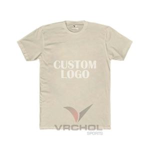 Camiseta personalizada de algodón con cuello redondo para hombre, ropa informal de talla grande para gimnasio, Camiseta estampada de manga corta con diseño bordado - Product Image 4