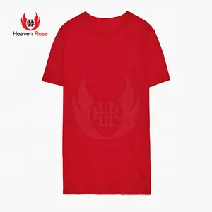 Kaus Hem Panjang Kerah O Warna Merah Musim Panas Kanada untuk Semua 100% Katun Warna Kustom dengan Desain Kaus Uniseks