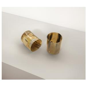 Bougeoir en corne de buffle avec bougeoir en corne pour la maison et objets décoratifs naturels polis et brillants - Product Image 2