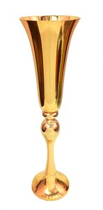 Florero de Metal chapado en oro para decoración del hogar, maceta para eventos de boda, centro de mesa para sala de estar - Product Image 5