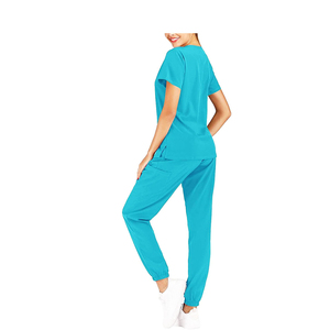Suit Scrub Top Quality Nursing Hospital Uniform Spandex Scrubs Uniform Suit Set Top And Pants Unisex Jogger Scrub Uniform Type S - Product Image 2