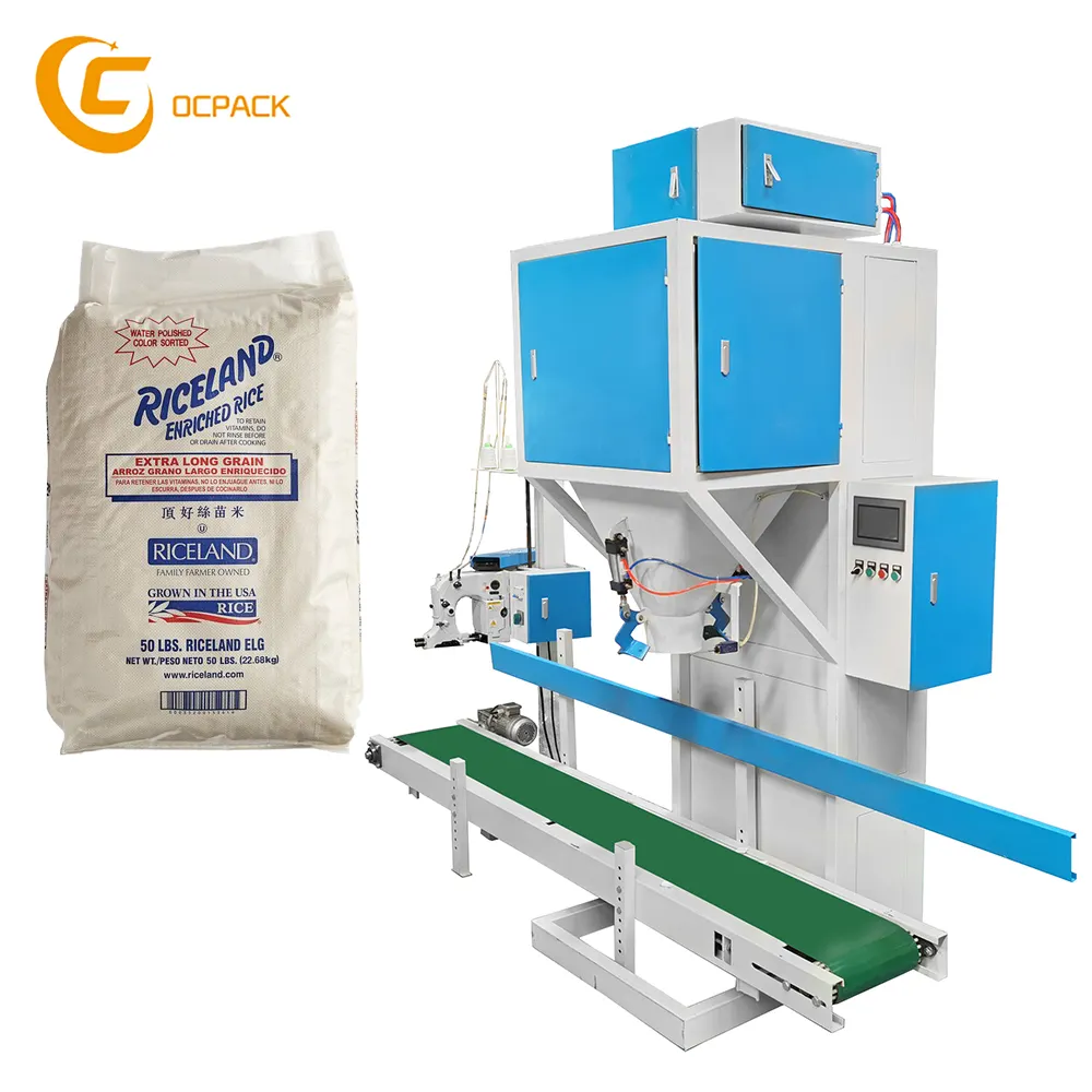 OCPACK 5KG 10KG 25KG 50KG fertilizzante/sacchetto di cereali di riso che pesa macchina imballatrice di riempimento