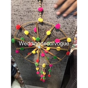 Guirnalda de Borlas Hechas a Mano con Hilos Multicolores para Decoración de Bodas, Decoración Mehndi, Guirnalda de Borlas para Fondo de Eventos, Decoración Colgante para Fiestas - Product Image 4