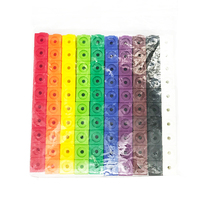 Cubes de construction en plastique éducatifs 2x2x2 cm pour l'enseignement des mathématiques, âges 2-13 ans, marque PLOMA, lot de 40, unisexe