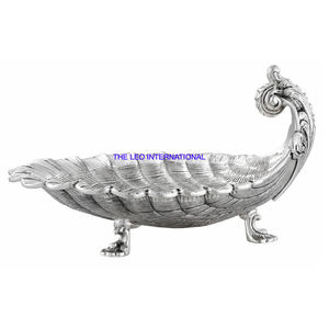 Cuenco decorativo de Color plateado, cuenco de Metal de aluminio con forma de cisne para cocina, mesa de comedor, accesorios, cuenco clásico de lujo - Product Image 1