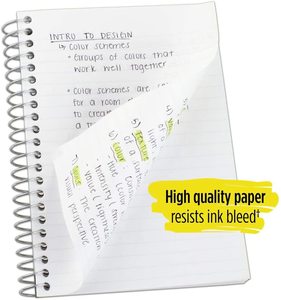 FSC — séparateur de lettres ou A4 écologique, 140 Pages perforées, 7 trous en plastique, couverture spirale noire, vente en gros, - Product Image 3