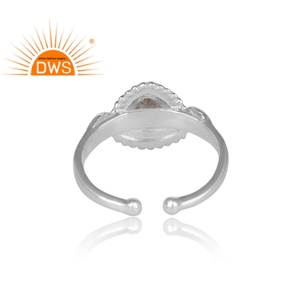 Bague triangulaire en argent Sterling 925 pour femme, anneau classique de créateur, pierre précieuse, Labradorite, bijou fait à la main, vente en gros - Product Image 4