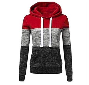 Sexy look Women Casual Hoodies Sweatshirt Patchwork Ladies Hooded Pullover Women Clothing Sweats Warm - Product Image 3
