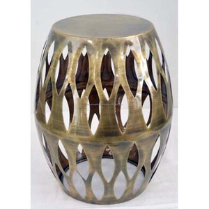 Tavolino moderno in metallo con Design a faccia di elefante con vernice Spray marrone finitura di forma rotonda per soggiorno mobili - Product Image 5