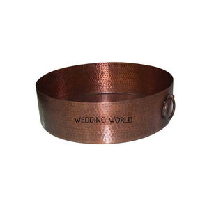 Bol de pédicure martelé en cuivre forme ronde taille personnalisée bol de Spa en gros bol de pédicure en cuivre classique élégant en gros - Product Image 2