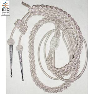 Servicio OEM, Cordón Dorado Aiguillette en Hilo Metálico de Seda, Mylar o Alambre de Bullion con Puntas Doradas - Product Image 5
