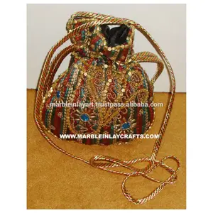 Bolsos Potli con Cuentas Bordadas a Mano Zari para Fiestas de Mujeres - Product Image 1