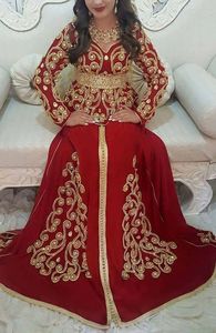 NOUVELLEMENT DESIGNER BRODERIE DE DABKA, CRISTAL PERLES, VERRE PIERRE TRAVAIL SUR ÉLÉGANT CAFTAN--DRESS @ 2022 - Product Image 2