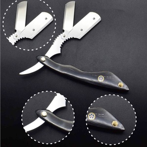 Logo personnalisé Rasoir droit en acier inoxydable à lame unique remplaçable avec manche en os Visage Corps Bikini Aisselles Rasage Barbiers - Product Image 3