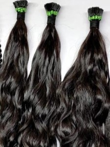 Pelo peruano Natural ondulado, pelo Natural recto, puntas K, extensión de cabello suave de doble estiramiento, 14 a 30 pulgadas, marrón claro - Product Image 2