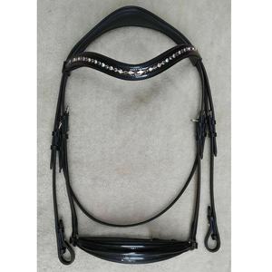 Fourniture directe du fabricant de la vente chaude Shimmer cuir verni cheval anglais bride cristal vague sourcil bande équestre Tack - Product Image 1