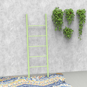 4-Tiered Bamboo Ladder <b>Towel</b> Rack with Heater Triangle <b>Bathroom</b> Shelf and Mirror <b>Standing</b> Rack <b>for</b> Hand Soap - Product Image 3