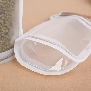 Tas plastik bening putih atau transparan dengan kunci ritsleting tas penyimpanan makanan grosir pemasok Vietnam