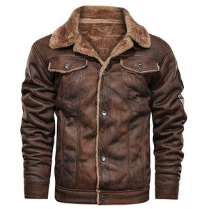 Custom Motorcycle Warm Leather Jacket for Men's Windproof Jackets <b>Winter</b> and <b>Coats</b> for Men Stylish - Product Image 3