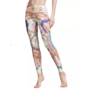 <b>Hot</b> Selling New Arrival Women's <b>High</b> Quality Yoga <b>Pant</b> Standard Quality Print Leggings with Mid <b>Waist</b> Logo Direct Bangladesh - Product Image 6