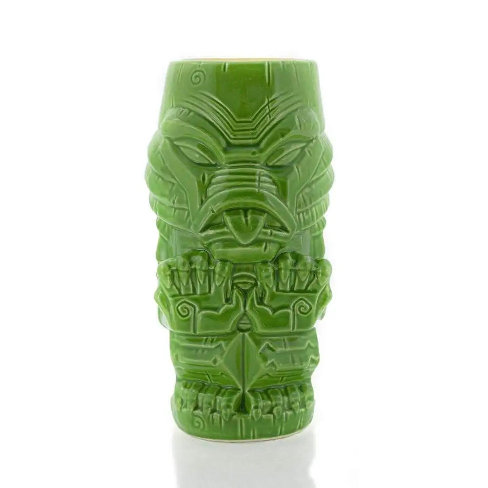 Tazza da cocktail personalizzata di colore verde di nuovo design tazza tiki in ceramica