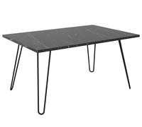 Table basse de luxe exclusive en bois aggloméré moderne avec pieds en fer Deren, plateau en marbre, finition mélamine, garantie 2 ans, meilleure qualité turque