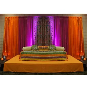 Fab Ấn Độ Cưới Mehndi Đầy Màu Sắc Màn Đầy Màu Sắc Đám Cưới Sangeet & Bên Backdrop Sáng & Đầy Màu Sắc Mehendi Backdrop Rèm