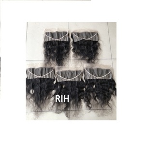 Extension de cheveux naturels péruviens pour femmes, cuticule, longueur 14 pouces, 13x6, ondulé, naturel, vente en gros - Product Image 1