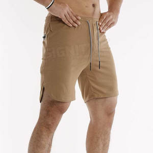 Pantalones Cortos Deportivos para Hombre de la Mejor Calidad, Cintura Elástica, Estilo Informal para Gimnasio, de Lona, Algodón Liso Teñido, con Logotipo, para Invierno - Product Image 5