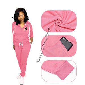 Nuevo y elegante Conjunto de jogging de 2 piezas para mujer, Tops cortos y sudadera con logotipo personalizado con características ecológicas, gran oferta - Product Image 6