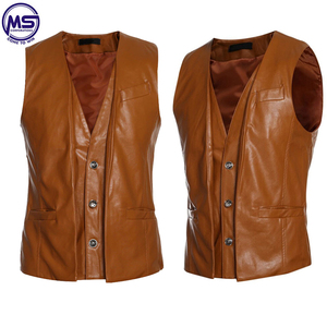 Chaleco de Cuero Reversible para Hombre Hecho en Pakistán, Talla Grande, Secado Rápido, Transpirable, Estilo Hip Hop, Ropa Exterior para Otoño, Diseño a Cuadros - Product Image 4