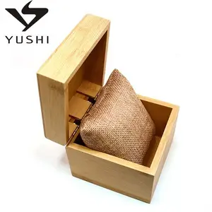 Caja de embalaje de bambú con logotipo personalizado de alta calidad para reloj