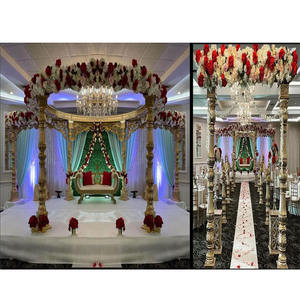 Mandap Floral para Bodas del Sur de la India, Mandap de Fibra Maharani de Lujo para Ceremonias Indias, Mandap Avni Portátil Georgia - Product Image 1